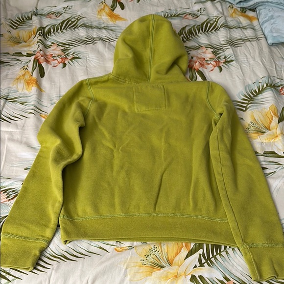 Hollister Lime Hoodie with Floral Embroidery - Picture 3 of 6